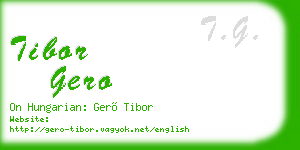 tibor gero business card